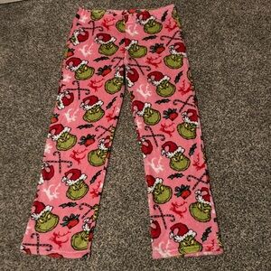 Pink Grinch Christmas Pajama Pants